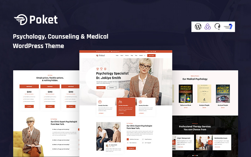 Poket – Psychology, Counseling & Medical WordPress Theme theme free